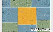 Political Map of Elkhart County, semi-desaturated