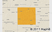 Political Map of Elkhart County, shaded relief outside