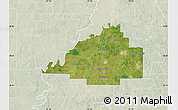 Satellite Map of Gibson County, lighten