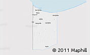 Silver Style 3D Map of Lake County, single color outside