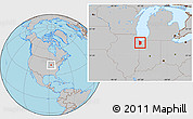 Gray Location Map of Lake County