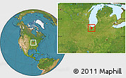 Satellite Location Map of Lake County