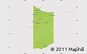 Physical Map of Lake County, cropped outside
