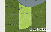 Physical Map of Lake County, darken