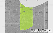 Physical Map of Lake County, desaturated