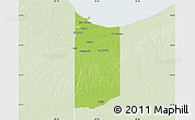 Physical Map of Lake County, lighten