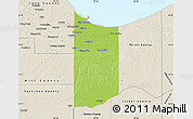Physical Map of Lake County, shaded relief outside