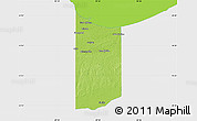 Physical Map of Lake County, single color outside