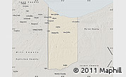 Shaded Relief Map of Lake County, semi-desaturated