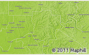 Physical 3D Map of Perry County