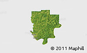 Satellite 3D Map of Perry County, single color outside