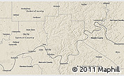 Shaded Relief 3D Map of Perry County
