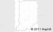 Blank Simple Map of Indiana, cropped outside, no labels
