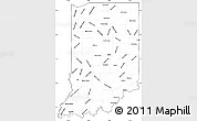 Blank Simple Map of Indiana, cropped outside