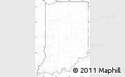 Blank Simple Map of Indiana, no labels