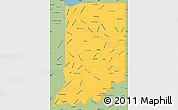 Savanna Style Simple Map of Indiana