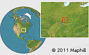 Satellite Location Map of Vanderburgh County