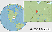 Savanna Style Location Map of Vanderburgh County