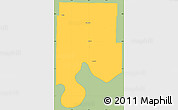 Savanna Style Simple Map of Vanderburgh County, single color outside