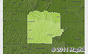 Physical Map of Washington County, darken