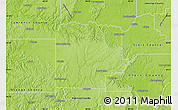 Physical Map of Washington County