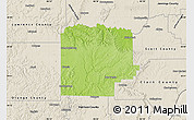 Physical Map of Washington County, shaded relief outside