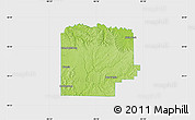 Physical Map of Washington County, single color outside