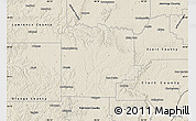 Shaded Relief Map of Washington County