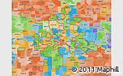 Political Shades 3D Map of ZIP codes starting with 502