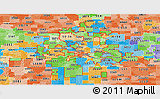 Political Shades Panoramic Map of ZIP codes starting with 502