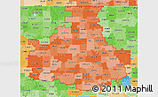 Political Shades 3D Map of ZIP codes starting with 505