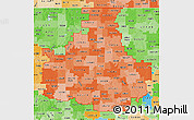 Political Shades Map of ZIP codes starting with 505