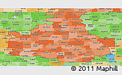 Political Shades Panoramic Map of ZIP codes starting with 505