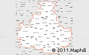 Silver Style Simple Map of ZIP codes starting with 505