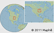 Savanna Style Location Map of ZIP code 51452, within the entire country, hill shading