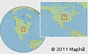 Savanna Style Location Map of ZIP code 51452, within the entire country