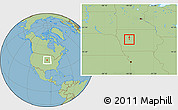 Savanna Style Location Map of ZIP code 51452