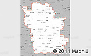Gray Simple Map of ZIP codes starting with 515