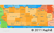 Political Shades Simple Map of ZIP codes starting with 516