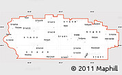 Silver Style Simple Map of ZIP codes starting with 516, cropped outside