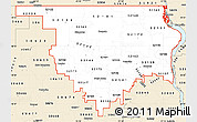 Classic Style Simple Map of ZIP codes starting with 521