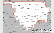 Gray Simple Map of ZIP codes starting with 521