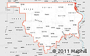 Silver Style Simple Map of ZIP codes starting with 521