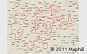 Classic Style 3D Map of ZIP codes starting with 522