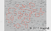 Gray 3D Map of ZIP codes starting with 522