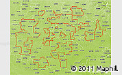 Physical 3D Map of ZIP codes starting with 522