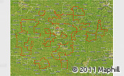 Satellite 3D Map of ZIP codes starting with 522