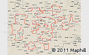Shaded Relief 3D Map of ZIP codes starting with 522