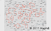 Silver Style 3D Map of ZIP codes starting with 522