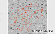 Gray Map of ZIP codes starting with 522